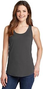 Port & Company LPC54TT Ladies 100% Cotton Tank Top - Charcoal - XL