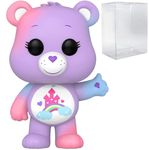 POP Care Bears 40th Anniversary - Care-A-Lot Bear Funko Vinyl Figure (Bundled with Compatible Box Protector Case), Multicolored, 3.75 inches