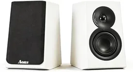AORS Active Bookshelf Speakers for TV & Desktop – Powered Stereo Bluetooth 5.3 Speaker with Optical & RCA Inputs, Subwoofer Output, Modern Wooden Design(AS-42 White)