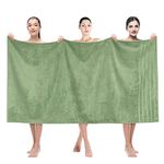 American Soft Linen 100% Turkish Genuine Cotton Large, Jumbo Bath Towel 35x70 Premium & Luxury Towels for Bathroom, Maximum Softness & Absorbent Bath Sheet [Worth $34.95] - Sage Green
