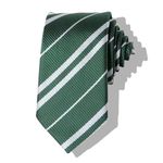 School Tie,Slytherin Wizard Ties,Kids Gryffindor Costumes School Uniform Fancy Dress up Scarf Necktie Accessories,Hogwarts Red/Green White Cosplay Striped Neckties Adults,Men Women for Halloween Party