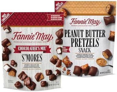 Fannie May, Milk Chocolate Candy, S'mores Snack Mix and Peanut Butter Pretzel Snack, 2 Pack, 18 oz and 22 oz Bags