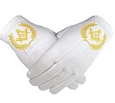 Masonic Regalia 100% Cotton Gloves 