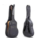 Xample® Black Heavy Duty Full Size Padded Protective Waterproof Classical Acoustic Guitar Back Bag Carry Case-Fully Waterproof Cover, Foam Padding