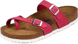 Birkenstock Women's Mayari Adjustable Toe Loop Cork Footbed Sandal Fuschia 37 Medium EU