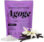 Agoge - USDA Organic Hemp Protein Powder, The Goat of No Bloat, Vanilla Flavor, NSF Certified for Sport, Essential Amino Acids, Plant-Based, Gluten Free, for Women & Men (20 Servings) (Vanilla)
