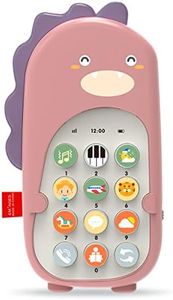 HaiLeTao Baby Cell Phone Toy with Early Education & Music, Learning Educational Dinosaur Fake Phone Fun for Kids, Sensory Toys for Toddlers Kids Boys and Girls Gifts