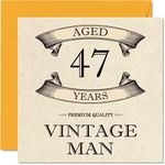 Vintage 47th Birthday Cards for Men