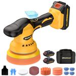 ZhiehiusL Cordless Buffer Polisher, 6 Inch Rotary car Buffer Polisher with 2PCS 21V 2000mAh Batteries, Extra 17 PCS Attachment Pads, 6 Variable Speed 2800-5500 RPM for Car Boat Polishing Waxing