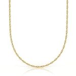 Bling For Your Buck 18K Gold over Sterling Silver Italian Twisted Curb Chain Necklace for Women and Men, Thin 1.5mm Singapore Chain, Solid 925 Tarnish Resistant, Great for Pendants and Layering | 18"