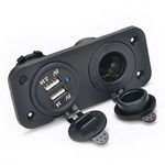 Etopars Dual USB Car Cigarette Lighter Socket Plug Splitter 12V 2.1A Charger Power Adapter Outlet