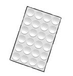 AASTIK SALES Round Adhesive Silica Gel Bumpers Door Cabinet Drawer Safety Stopper Mute Buffer, 3x8 mm, Clear -Set of 24 Pieces