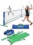 flybold Pickleball Nets | Portable Net Regulation Size Equipment Lightweight Sturdy Interlocking Metal Posts with Carrying Bag for Indoor Outdoor Pickle Ball Game Court | Full Court Size- 22ft