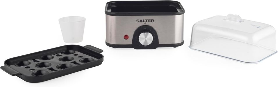 Salter Electric Egg Boiler, 8-Egg Cooker – Soft, Hard & Poached, Silver