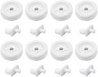 Upgraded 8Pack WD35X21038 Dishwasher Dishrack Rollers and Studs Lower Rack Wheel Kit by Blutoget - Fit for Ken-more Hotpoint GE Dishwashers Rack Wheels - Replaces AP5986365, WD12X10074, WD12X0272