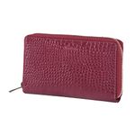 Bamsu Big Size Leather Clutch Crown Women Wallet | Unisex Wallet with Credit Card & Mobile Holder (Maroon)