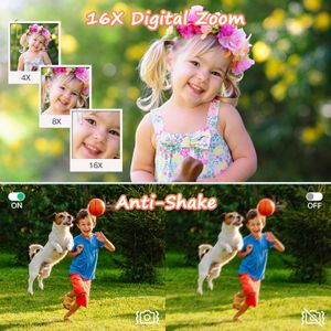 1080P 44MP Digital Camera – Black, High-Resolution Photography