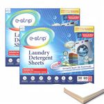 eStrip SmartClean 3X Laundry Detergent Sheets – 60 Sheets, Ultra-Concentrated Eco-Friendly,Dissolves Instantly, Liquid & Pod Alternative, Works for Front & Top Load & Hand Wash, Tough Stain Removal