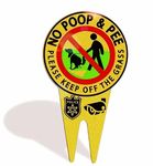 BesLife - Double Sided Sign - No Pooping Dog Signs For Yard - Please Keep Off The Grass Sign - Dont Poop in My Yard Sign with Stake - No Pooping Dog Sign - Dog Signs for Yard