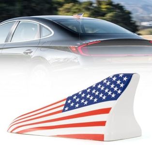 AMSPRAC Shark Fin Antenna Cover, Car Roof Antenna Caps fit for Kia Optima 2014-2020,Hyundai Sonata 2015-2019,Genesis Sedan G80 2015-2017,Genesis Coupe 2013-2015,Elantra Sedan 2011-2016,Flag Logo