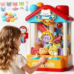 VEEVIFUN Claw Machine for Kids, Mini Claw Machine Include Plush Prizes, Vending Machine Game Toys for 4 5 6 Year Old Girls Boy, Electronic Arcade Game with Music, for Kid Girl Boy