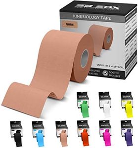 SB SOX Original Cotton Kinesiology Tape Roll – Best Latex Free Athletic Tape for Muscles/Joints – Waterproof, Stretchy, and Gentle on Skin (16ft) (Nude)