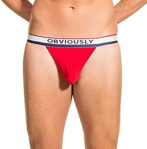 Obviously Mens Primeman AnatoMAX Thong - Red - Large (Large - 38-40" | 95-100cm)