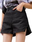 KOTTY Women's High-Rise Shorts(Black,M)