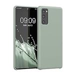 kwmobile Case Compatible with Samsung Galaxy S20 FE Case - TPU Silicone Phone Cover with Soft Finish - Gray Green