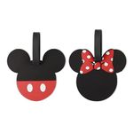 Peers Hardy - Disney Mickey M Disney Mickey & Minnie Mouse Black and red 2 Piece Luggage Tags