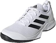 adidas Mens CourtFlash M Cross Country Running Shoe, White/black/white, 11 US