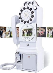 RetroVox Video & Audio Guest Book Wedding Phone Guestbook Creative Easy to Use & Fun Engagements Anniversaries Baby Showers Graduation (A Video White)