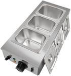 3 Tanks Chocolate Melter, Chocolate Tempering Machine with Lid and Temperature Limiter, Electric Chocolate Melting Pot for Milk Coffee Cheese, 1200W