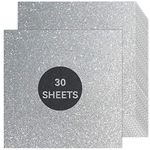 Silver Glitter Cardstock 12 x 12, Paper for Cricut, Thick Card Stock for Card Making, Scrapbooking, Craft(250Gsm 30Sheets)…