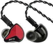 Linsoul ZiiGaat x Fresh Reviews Arete II IEM,2nd Gen 1DD+4BA Hybrid in Ear Monitor,Wired HiFi Earbuds,Full CNC Aluminum Shell Earphone with Detachable Silver-Plated OFC Cable for Musician (Red)