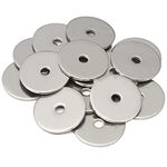 M5 Washers, M5 x 25mm Metal Flat Penny Washers Thickness 1.5mm- A2 304 Stainless Steel Washers (20Pack), AMLOOPH Large OD Plain Wide Metal Washers, Round Flat Spacer Repair Washer For Screws Bolts