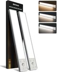 EZVALO 12inch Under Cabinet Lighting, 3500mAh Rechargeable Motion Sensor Lights Indoor with 3 Color Temps, Magnetic Closet Light, Wireless LED Dimmable Under Counter Lights for Kitchen, Shelf, Stair