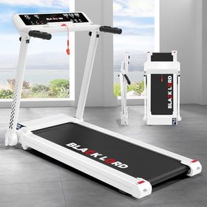 BLACK LORD Foldable Treadmill Running Machine 3.5 HP, Electric Fitness Equipment Walking Pad for Exercise Jogging Hiking Workout Aerobic Home Gym Office Commercial, Onyx ZT-3, White