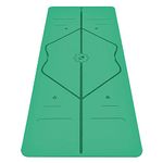 Liforme Travel Yoga mat – Free Yoga Bag, Patented Alignment System, Warrior-Like Grip, Non-Slip, Eco-Friendly and Biodegradable, Ultra-Lightweight and Sweat Resistant, Made with Natural Rubber – Green