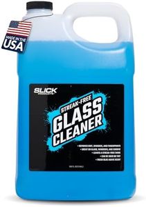 Slick Products Streak-Free Glass Cleaner – Ammonia-Free Window, Mirror, Chrome & Tint Cleaner – Removes Dirt, Smudges & Fingerprints – Ready-to-Use – 128 oz.