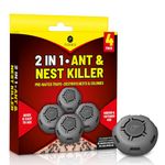 FERRIS | 4pk Ant Killer Bait Station Destroys Ants and their Nests | Ant Traps used Indoors, Kills Ant Colonies Use at Home & Garden | Strongest Control System - 7 Day Action, Clean and Easy to Use