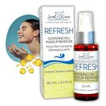 REFRESH Facial Cleansing Oil and Makeup Remover | Premium Organic Oil Blend | 100% Natural | Superior 7-Oil Blend with Castor and Hazelnut oils | Water-Free/Anhydrous | Oil Base for Gua Sha/Dermaplaning | Korean Skin Care Routine Step 1 | Won’t Clog Pores | For All Skin Types | Serum Pump Top | Sustainably Sourced | Vegan | Canada Made | 60 mL/2 oz |