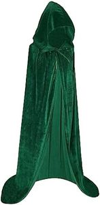 Maklulu Unisex Adults Hooded Cloak Halloween Cloak Long Velvet Cape Cosplay CostumeCostumes