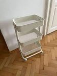 Ikea Alloy Steel Raskog Utility Cart White 13 3/4X17 3/4X30 3/4 203.829.32
