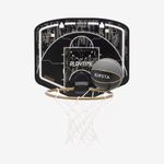 JPORA Kid's Mini Basketball Hoop Include-Hoop,Net,Board Two Hanging System(Wall & Door),Mini Basketball,inflate Needle (Black/Golden)