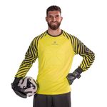 MOTINY Goalkeeper Jersey Chest Padded Goalie Shirt for Adult/Kids Soccer Elbow Padded Youth/Adult Sizes Long Sleeve…, Yellow, XX-Small