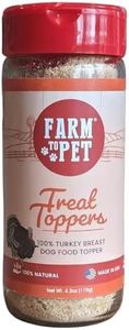 Farm To Pet, Dry Dog Food Topper - Turkey Meal Toppers for Dogs, Single Ingredient, Lean, All Natural, Healthy Dog Food Toppers for Small, Medium, Large Dog Breeds, & Puppies, Made in USA