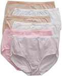 Hanes Womens Panties Pack, Cotton Underwear Multi-Pack (Retired Options) Briefs, Basic Color Mix, 14 US