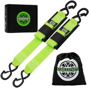 StarLeaparts Transom Tie Down Kits (2PK) -2" x 48" Boat Transom Straps - 1,200lb Break Strength Boat Straps for Trailer, Boat or Kayak Secure(Green)