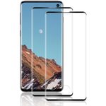 Beukei [2 Pack] Screen Protector for Samsung Galaxy S10, Tempered Phone Glass[Support Fingerprint Sensor][3D Curved][9H Hardness] Full Screen Film